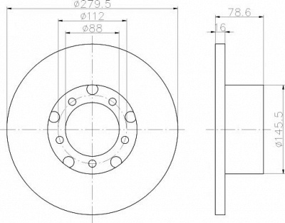 HELLA PAGID 8dd355100201 -  Тормозной диск